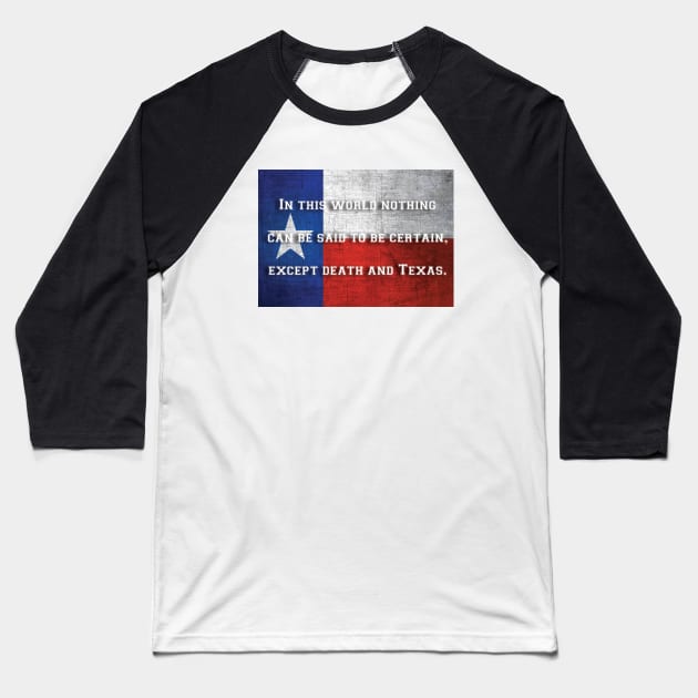 Death and Texas Baseball T-Shirt by pasnthroo